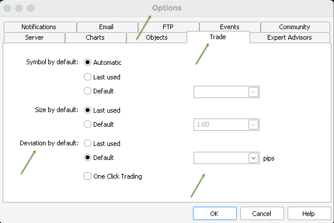 MT4 order deviation