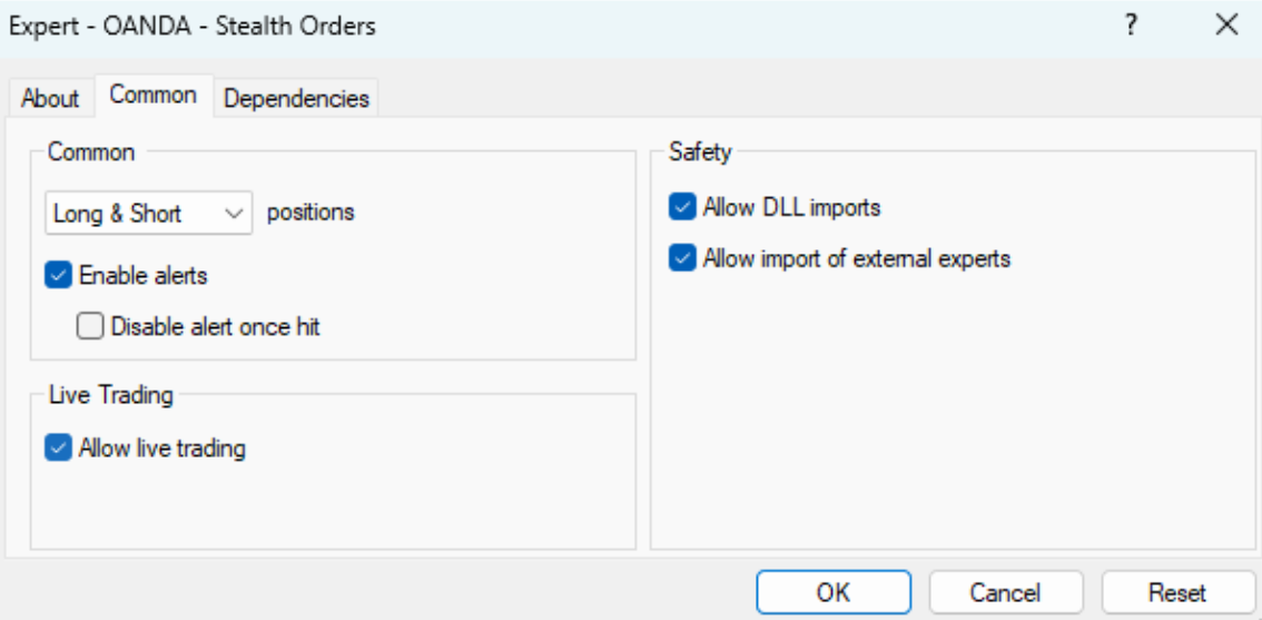 OANDA Stealth Orders -1