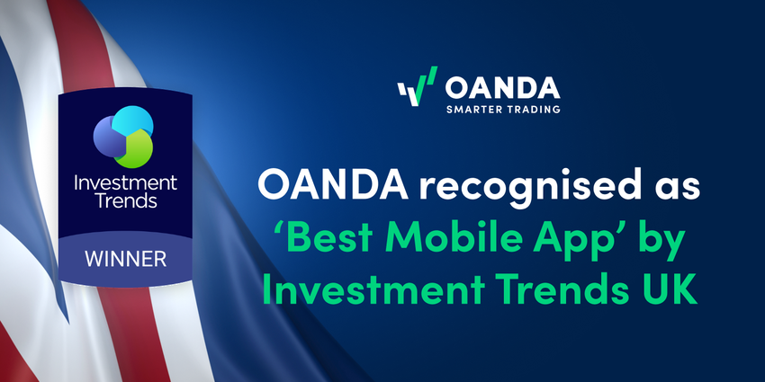 Press release Investment Trends Highlights OANDA's Mobile App website baner