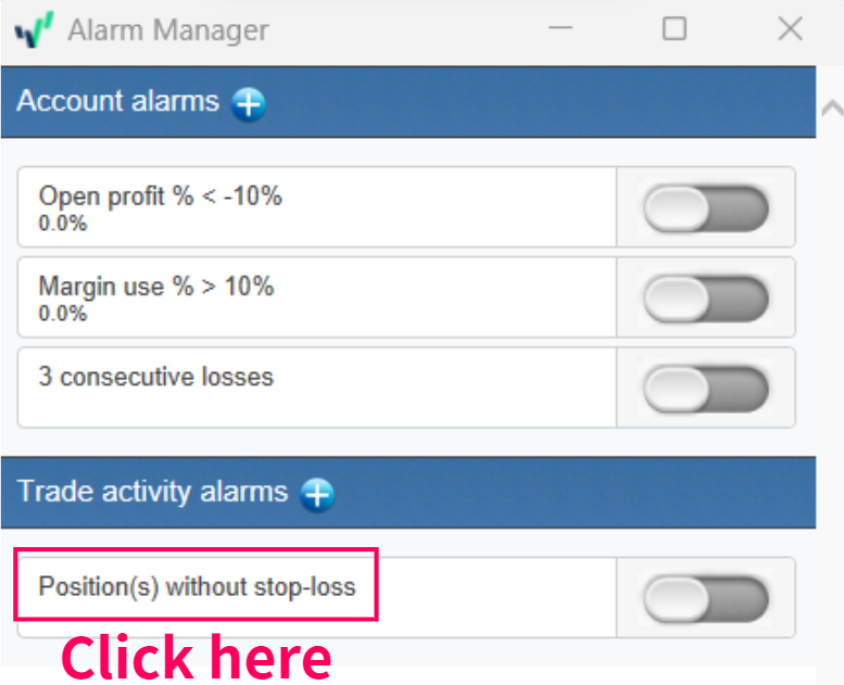 oanda alarm manager -2