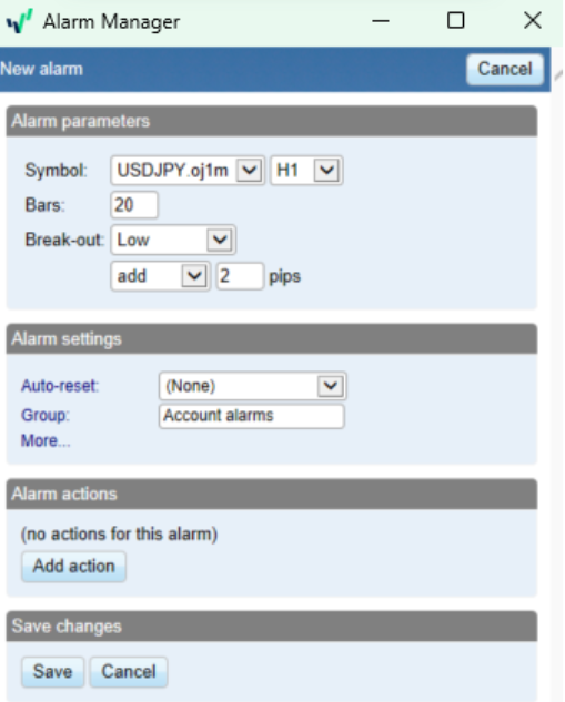 oanda alarm manager -6
